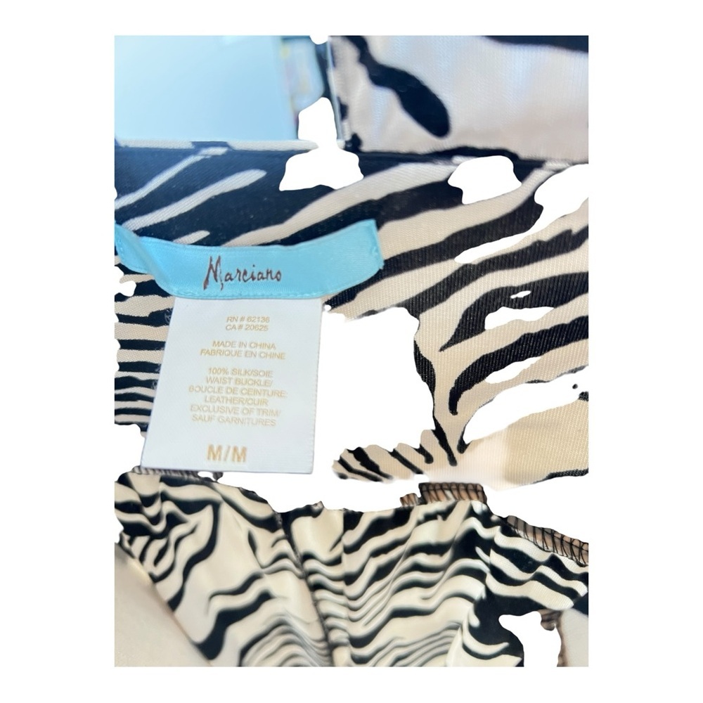 Marciano Black and White Zebra Print Backless Dress Size M - Picture 7 of 8